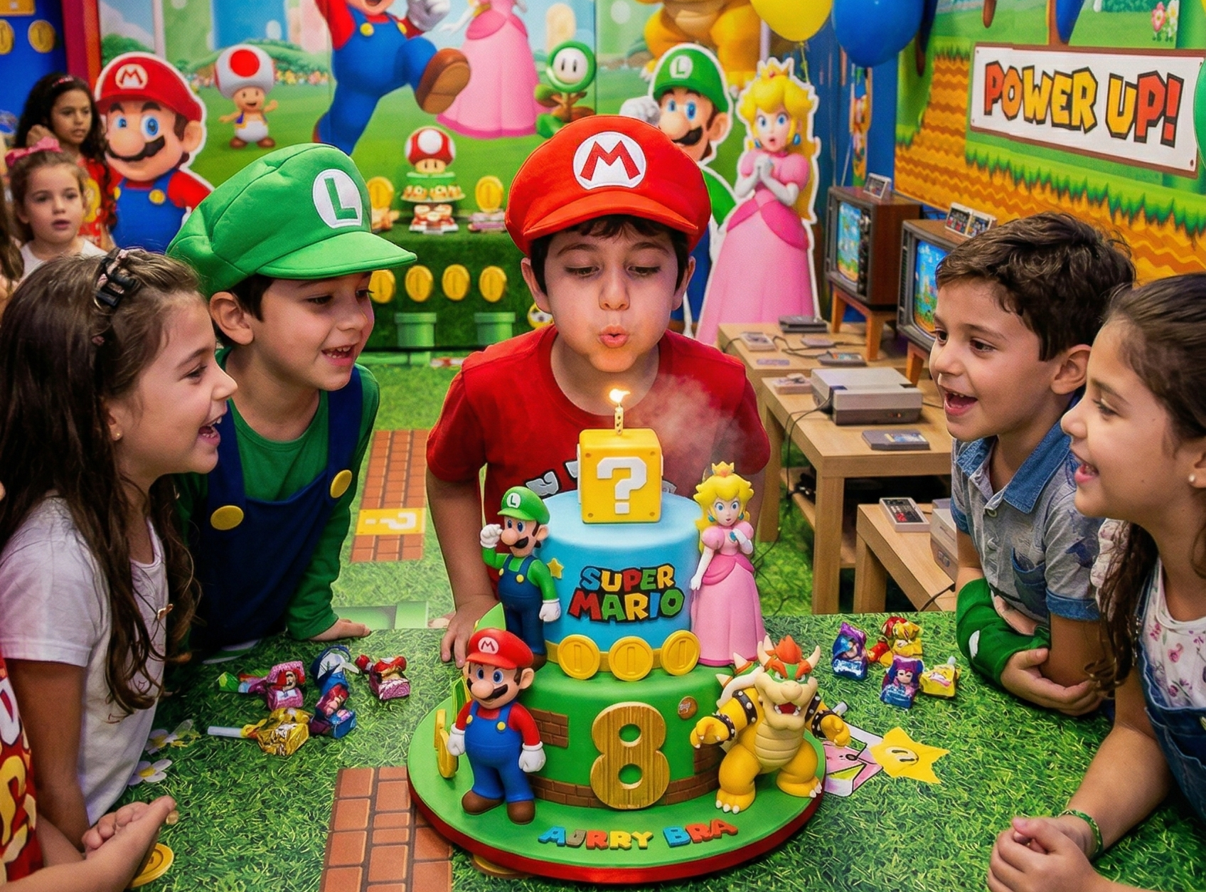 Festa infantil com tema Super Mario